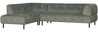 Ecksofa Lloyd mit Samtbezug, Links, Mint