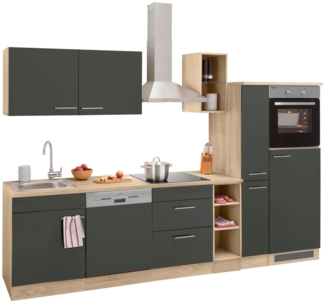OPTIFIT Küchenzeile Kalmar, Breite 300 cm, wahlweise mit E-Geräten, mit Arbeitsplatte