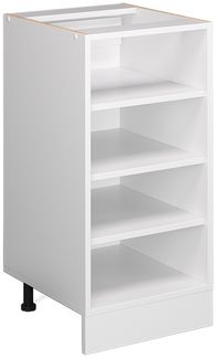 Regalunterschrank R-Line Weiß 40 cm mit offenen Regalen, ohne Arbeitsplatte Vicco