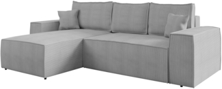 Ecksofa Magerio L Cord (Farbe: Poso 110, Seite: Links)