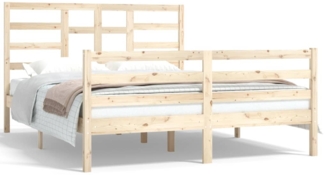 Massivholzbett 150x200 cm 5FT King Size [3105865]