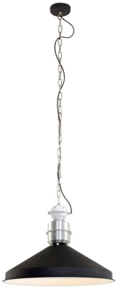 Pendelleuchte, Metall schwarz, Höhenanpassung, H 195 cm