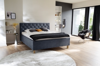Polsterbett >San Remo mit BK< Liegefläche 180x200cm, taubenblau, Stellmaß: 190x120x215cm (BxHxT)