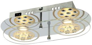 LED Deckenleuchte aus Metall mit klar satinierter Oberfläche