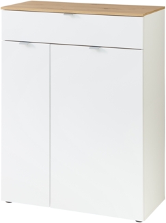 Schuhschrank >Bari< in Weiß matt, MDF, Spannplatte - 78x103x38cm (BxHxT)