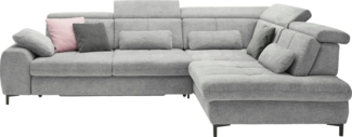set one by Musterring Ecksofa SO 3400 Sitzhöhe 47cm oder 49cm, Sitztiefe verstellbar, B/T 317/220 cm, Kaltschaumpolsterung, Flachgewebe, whlw. mit Funktionen, Sitzhöhe 47
