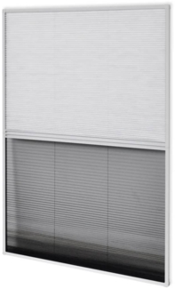 vidaXL Insektenschutz-Plissee für Fenster Jalousie Aluminium 80x120 cm 142617
