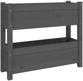 vidaXL Pflanzkübel Grau 77x25x66 cm Massivholz Kiefer 823943