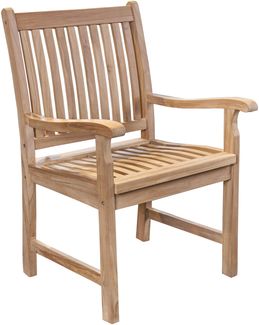 Gartenstuhl Moritz Armlehnstuhl Stuhl Massivholz Teak Natur