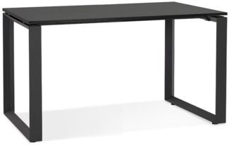 Kadima Design Bürotisch | 120x60 cm | Designer Homeoffice ergonomisch kompakt | Schwarz Holz-Metall | Arbeitstisch