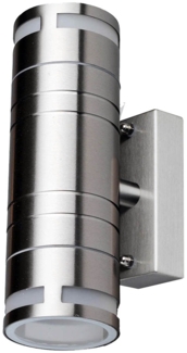 Wandlampe, IP44, Up & Down, Edelstahl, H 17,8 cm