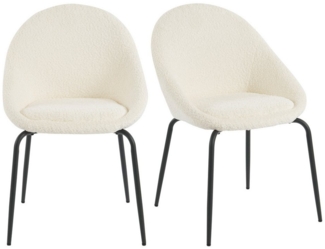 REDOM Stuhl Moderner Freizeitstuhl,Bouclé-Stuhl (Moderner Bouclé-Stuhl, mit Ergonomischer Rückenlehne, 2 St)