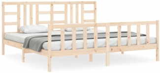 vidaXL Massivholzbett ohne Matratze 200x200 cm Kiefer 3191991