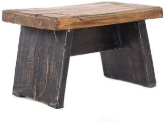 DESIGN DELIGHTS Hocker NOSTALGISCHER FUßHOCKER "SCHEMEL", Altholz massiv, Holzhocker, Farb