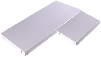 Composad | Paar interne Eckregale für Schränke, Regale für Schränke, Maße (BxHxT) 96,4 x 1,8 x 94,7 cm, Farbe Grau, Made in Italy