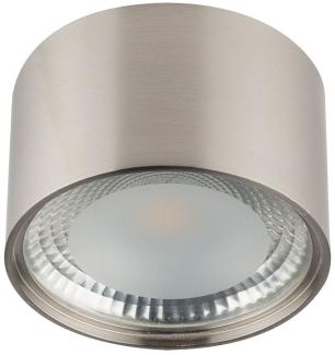 LED Deckenlampe, Aufbauleuchte, silber, H 8 cm