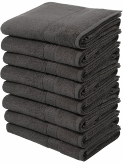 my home Handtücher Juna, als Set und Serie erhältlich, 8 Handtücher, 50x100cm, Walkfrottier (8-St), 8-tlg. Handtuch-Set, 100% Baumwolle, mit Bordüre, Uni-Farben, weich