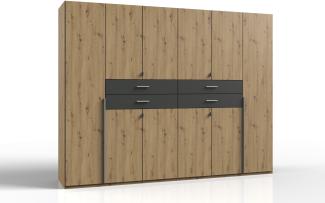 Kleiderschrank >Denver< (B/H/T: 270x208x58 cm) in Artisan-Eiche-Nachbildung