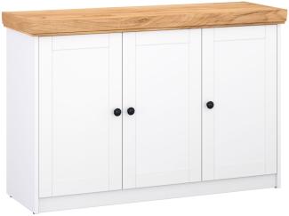 Kommode Sky Sideboard 135x41x82cm weiß Gold Craft Eiche