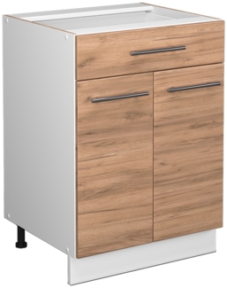 Küchenunterschrank Fame-Line Goldkraft Eiche 60 cm mit Schublade, ohne Arbeitsplatte Vicco