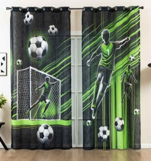 Gardinenbox Gardine (2 St), Ösen, halbtransparent, Polyester, Grobfaser »Seoul Collection« Digital Druck 2024120-2