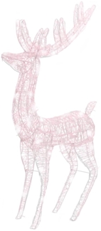 vidaXL LED-Rentier XXL Acryl Weihnachtsdeko 250 LED 180 cm Warmweiß 329785