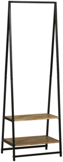 vidaXL Kleiderständer Schwarz 60 x 45 x 180 cm Massivholz Akazie 374114