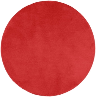 vidaXL Teppich OVIEDO Kurzflor Rot Ø 120 cm 375633