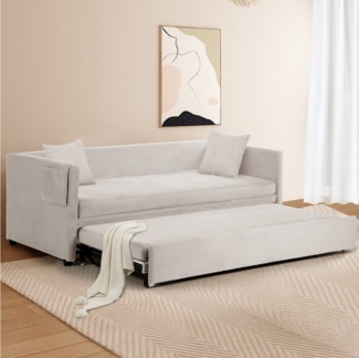 HOMYEDAMIC Schlafsofa Schlafsofa Doppelbett Schlafsofa 2-Sitzer Sofa Couch, 10 cm Schaumstoffmatratze 172 x 187 cm