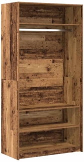 vidaXL Kleiderschrank Altholz-Optik 100x50x200 cm Holzwerkstoff 3318624