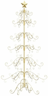 vidaXL Metall Weihnachtsbaum Gold 180 cm Pulverbeschichteter Stahl 42019184