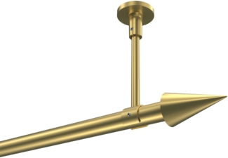 Gardinenstangen-Set Sonette Savio 200 cm, 1-läufig, 20 mm Ø Messing-Optik