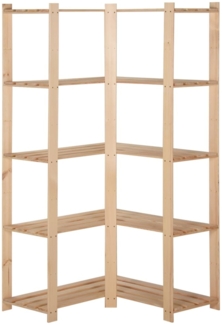 vidaXL Eck-Lagerregal mit 5 Böden 82,5x82,5x170 cm Massivholz Kiefer 327323