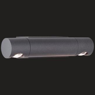 AEG Lampe Jedd LED Außenwandleuchte 2flg anthrazit | 2x5. 75W LED integriert, (450lm, 3000K) | IP-Schutzart: 54 - spritzwassergeschützt