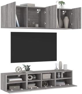 vidaXL 5-tlg. Wohnwand Grau Sonoma Holzwerkstoff 3216516