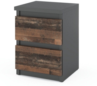 KOSETO Nachtkonsole, Nachttisch mit 2 Schubladen für Schlafzimmer, Büro - Modernes Design, modernes, minimalistisches Design, langlebig, pflegeleicht