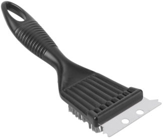 Drahtbürste zur Reinigung von Grillrosten, Schaber für die Außenreinigung.