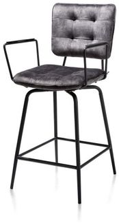 2er Set MANOU Barhocker grau