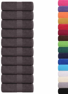 vidaXL Waschlappen 50 Stk. Anthrazit 15x21 cm 360 g/m² 100% Baumwolle 136672