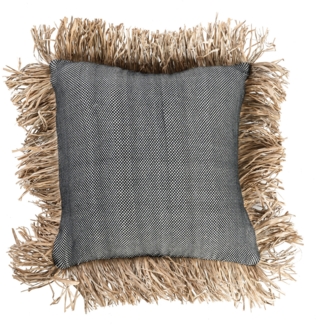 Der Cotton Bonita Kissenbezug - Schwarz Natur - 40x40 - Natürliches Schwarz - 40x40x2cm