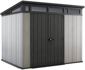Dmora Gartenhaus Cobourg, Gartenhütte, Gartenhaus, Werkzeugschuppen, 214x218 h226 cm, Grau