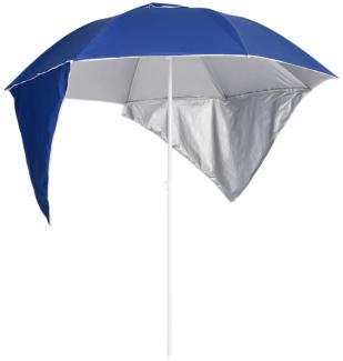 vidaXL Strandschirm mit Seitenteilen Blau 215 cm 318837