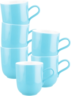 Seltmann Weiden Liberty Pure Colors Henkelbecher 400 ml 6er Set - Lagoon Blue