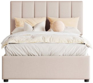 REDOM Polsterbett Kinderbett, hydraulisches Stauraumbett (hautfreundliches Leinen-Hochkastenbett, 90*200 cm), ohne Matratze