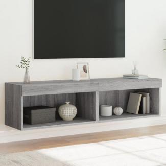 vidaXL TV-Schränke mit LED-Leuchten 2 Stk. Grau Sonoma 60x30x30 cm 837138