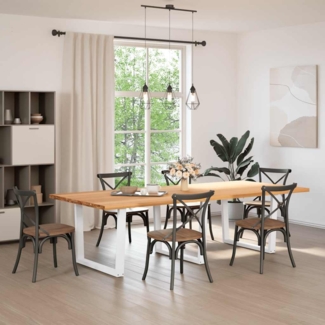 vidaXL Esstisch 280x120x74 cm Massivholz Eiche Rechteckig 3305233