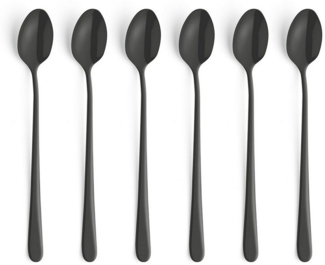 Amefa AUSTIN Longdrink-/Latte Macchiato Löffel Set 6-teilig PVD schwarz mattiert