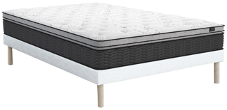 Vente-unique - Taschenfederkernmatratze-Bettgestell-Set - 140 x 190 cm - Hybridmatratze - Mit integriertem Topper - Stärke 30 cm - GAMIANI von YSMÉE