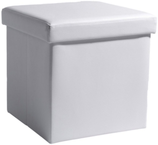 Zedelmaier Sitzbank Sitzbaenk mit Stauraum Sitzhocker Fußbank,Aufbewahrungsbox faltbar (ZD38PVC), Belastbar bis 300 kg, Spielzeugtruhe mit Stauraum, Deckel abnehmbar