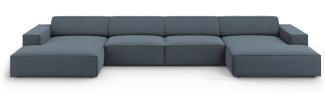 Micadoni 6-Sitzer Panorama Sofa Jodie Blue